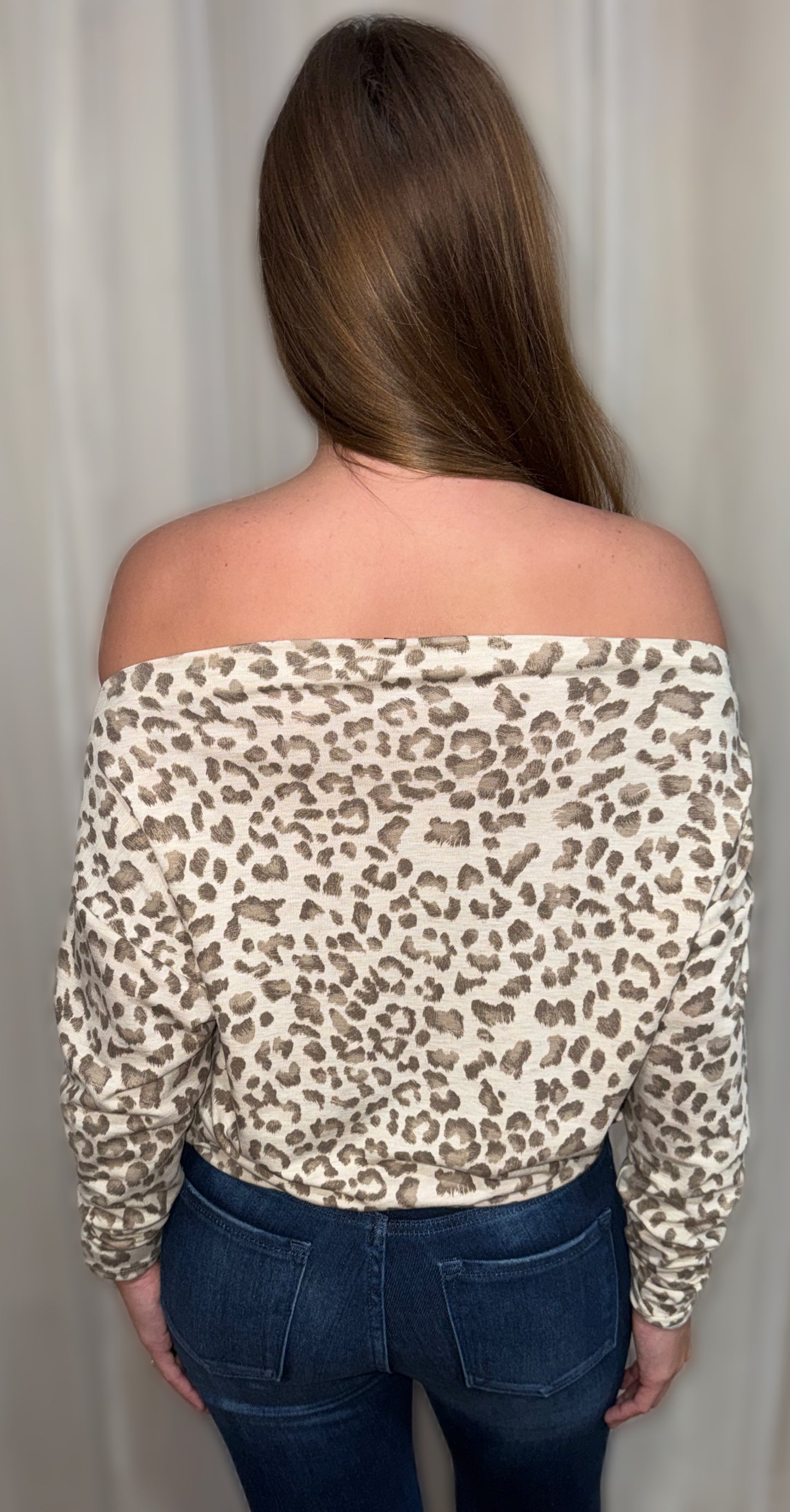 Leopard Off-Shoulder Top