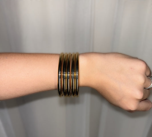 Golden Stacked Bangles
