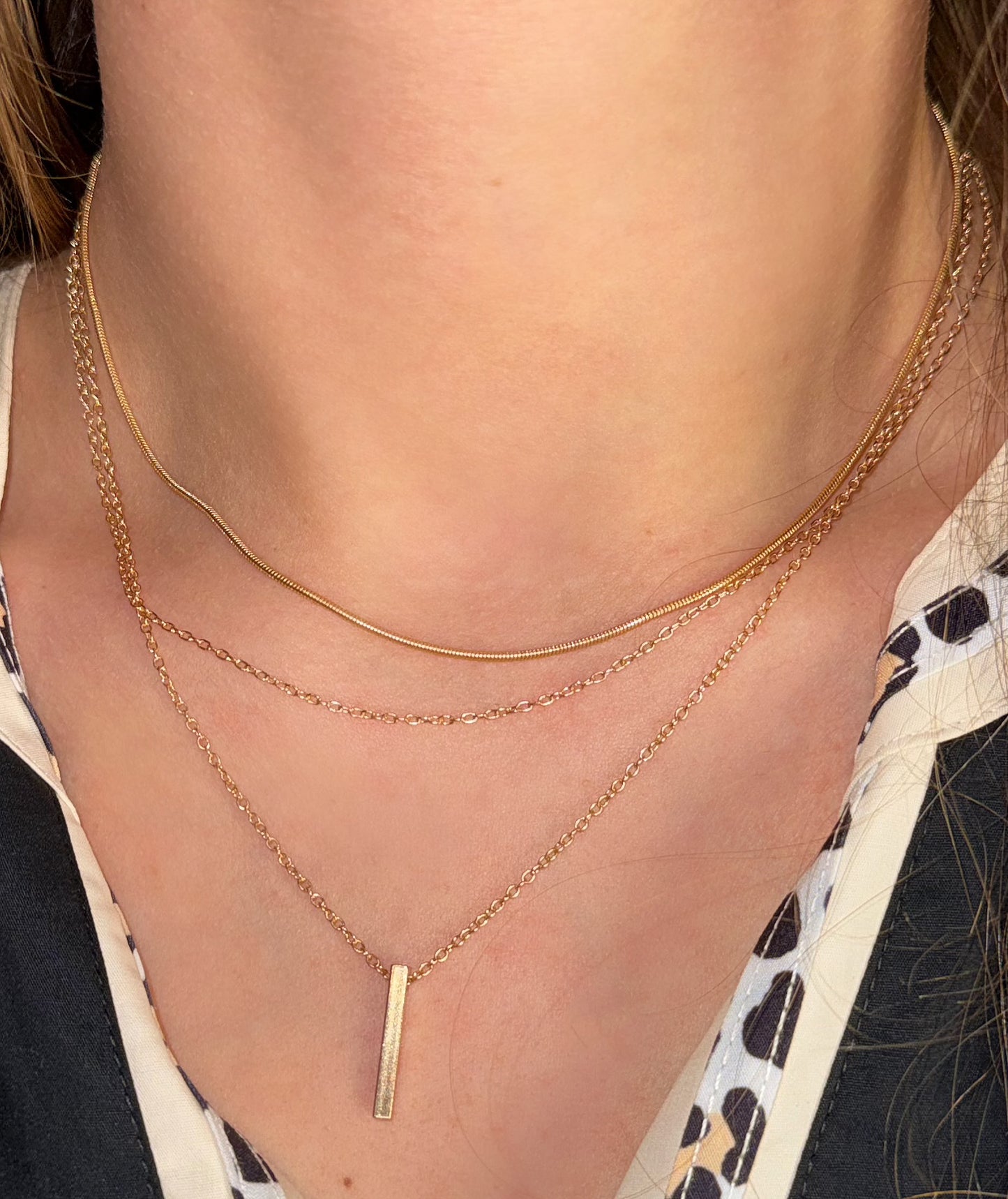 Lumi Layered Bar Necklace