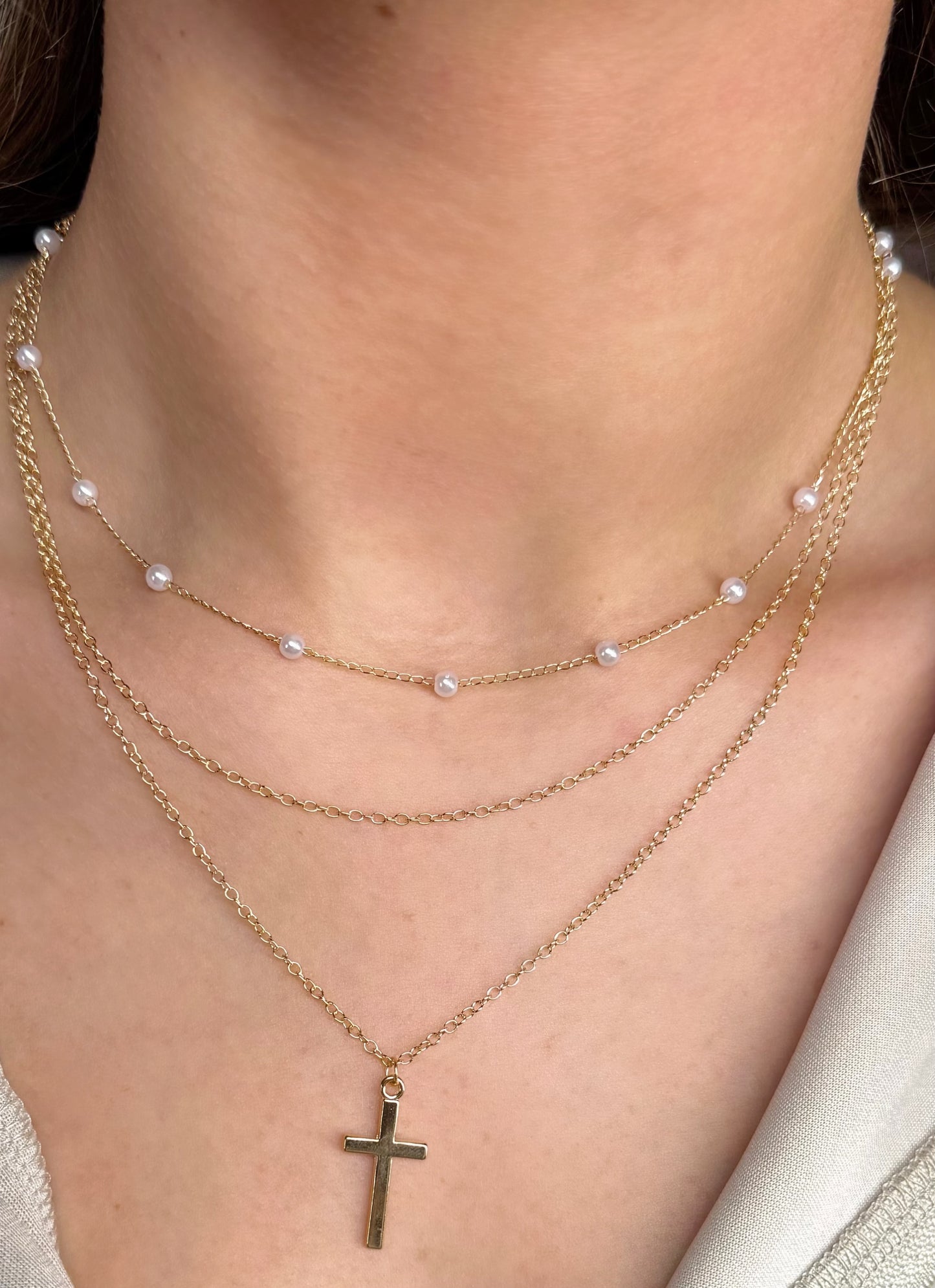 Faith & Pearl Necklace